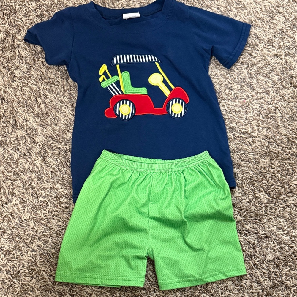 3T Blue and Green Golf Cart Set